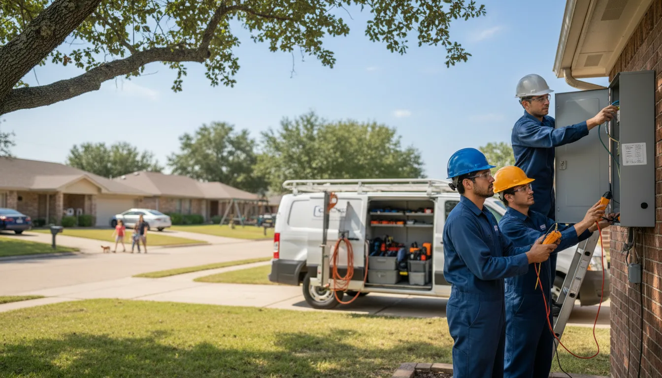 Certified electrician providing emergency electrical services in Harper, TX